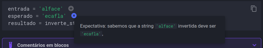 Captura de tela mostrando o tip ao clicar em (+)